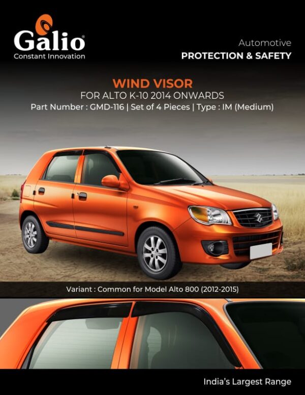 MARUTI SUZUKI ALTO K-10 (2014 ONWARDS) WIND VISOR - IM (MEDIUM) SET OF 4 PCS