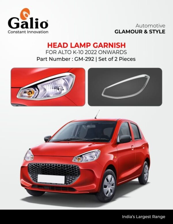 MARUTI SUZUKI ALTO K10 (2022 ONWARDS) HEAD LAMP GARNISH SET OF 2 PCS