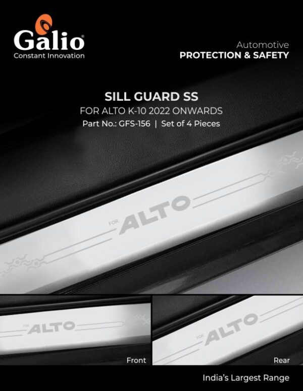 MARUTI SUZUKI ALTO K10 (2022 ONWARDS) SILL GUARD SS SET OF 4 PCS