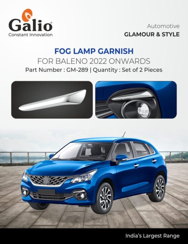 MARUTI SUZUKI BALENO (2022 ONWARDS) FOG LAMP GARNISH SET OF 2 PCS