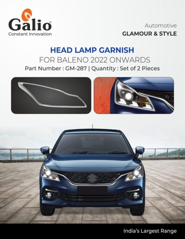 MARUTI SUZUKI BALENO (2022 ONWARDS) HEAD LAMP GARNISH SET OF 2 PCS