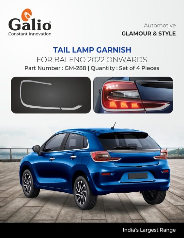 MARUTI SUZUKI BALENO (2022 ONWARDS) TAIL LAMP GARNISH SET OF 4 PCS