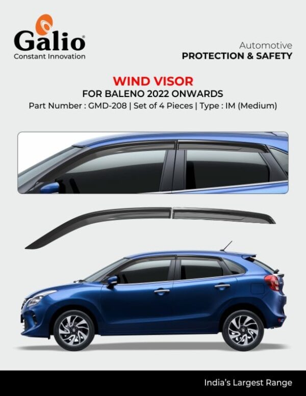 MARUTI SUZUKI BALENO (2022 ONWARDS) WIND VISOR SET OF 4 PCS