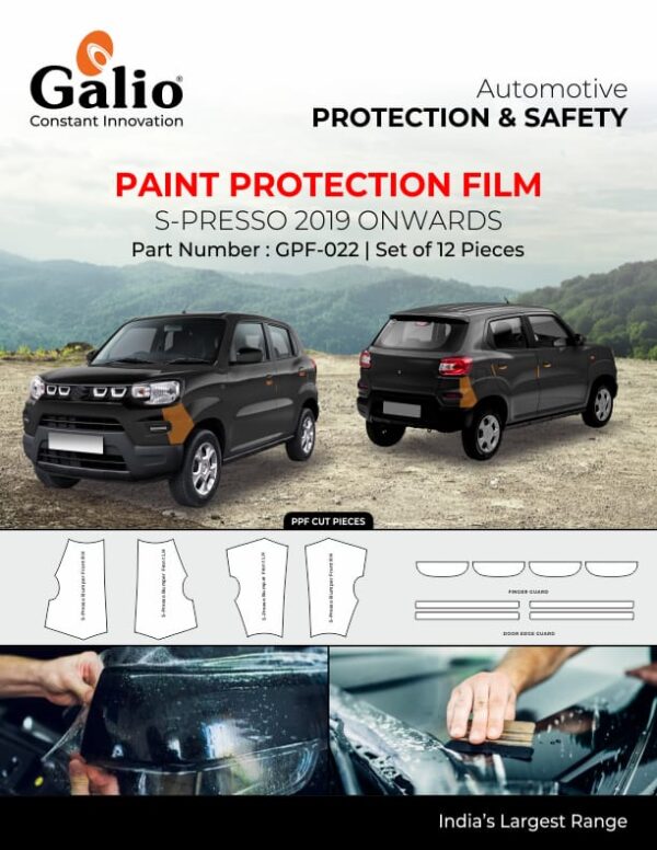 MARUTI SUZUKI S-PRESSO (2019 ONWARDS) PAINT PROTECTION FILM SET OF 12 PCS