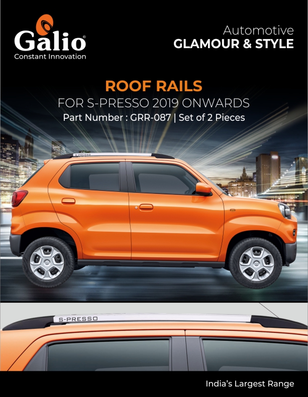 MARUTI SUZUKI S-PRESSO (2019 ONWARDS) ROOF RAIL SET OF 2 PCS