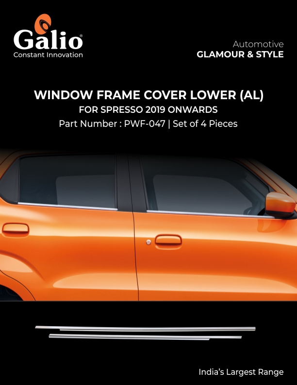 MARUTI SUZUKI S-PRESSO (2019 ONWARDS) WINDOW FRAME COVER LOWER (ALUMINIUM) SET OF 4 PCS