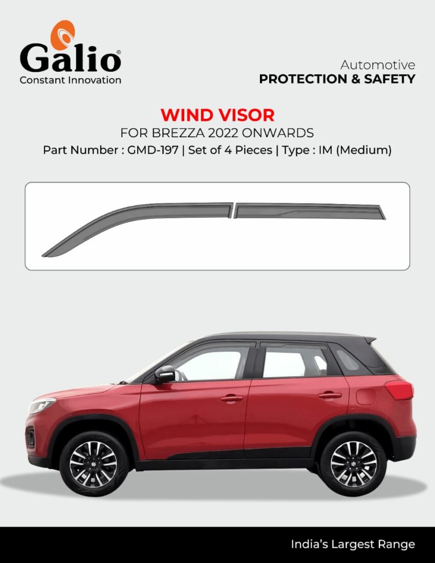 MARUTI SUZUKI BREZZA 2022 ONWARDS WIND VISOR (SET OF 4 PCS.)