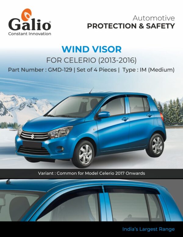 MARUTI SUZUKI CELERIO (2013 TO 2016) WIND VISOR - IM (MEDIUM) – SET OF 4 PCS – PREMIUM ROHS MATERIAL
