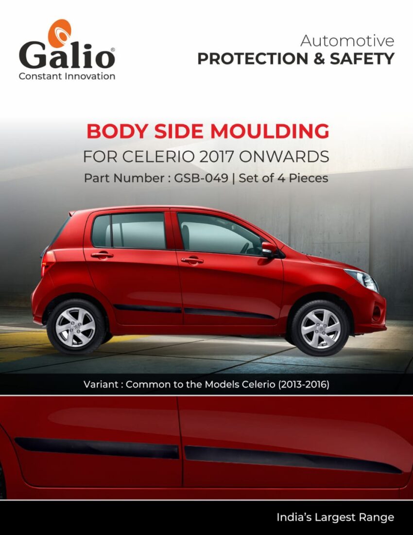 MARUTI SUZUKI CELERIO (2017 ONWARDS) BODY SIDE MOULDING – SET OF 4 PCS