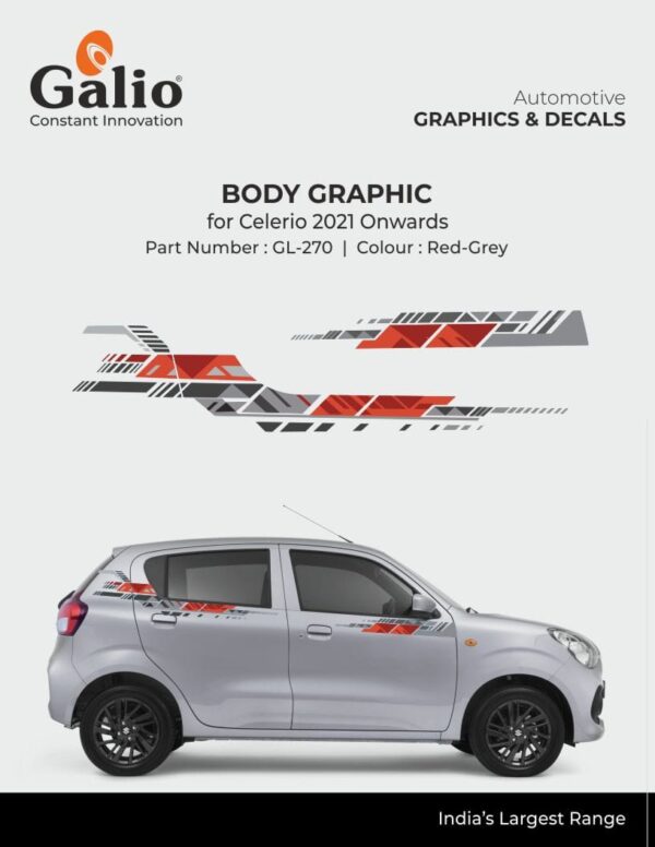 MARUTI SUZUKI CELERIO (2021 ONWARDS) BODY GRAPHICS – 1 SET