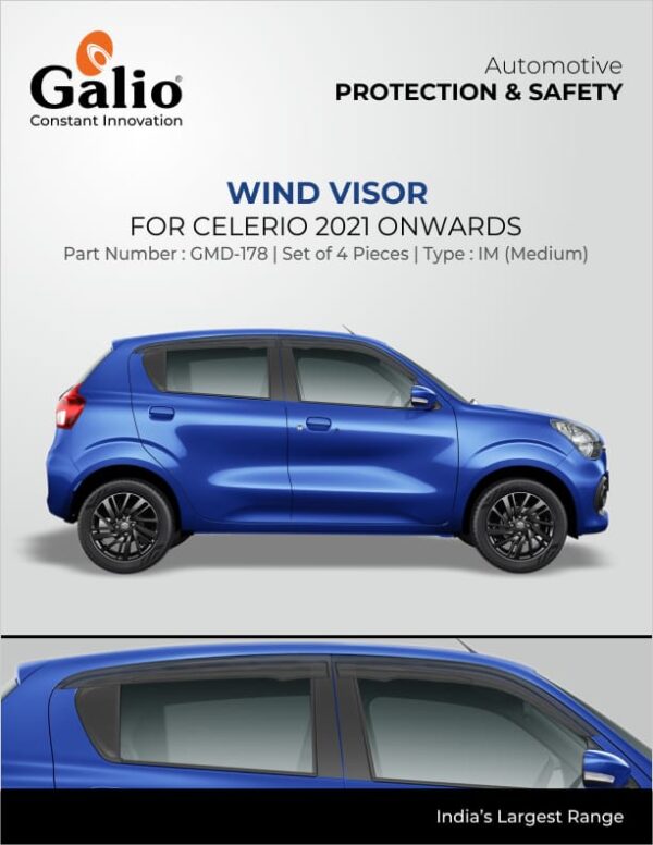 MARUTI SUZUKI CELERIO (2021 ONWARDS) WIND VISOR – SET OF 4 PCS