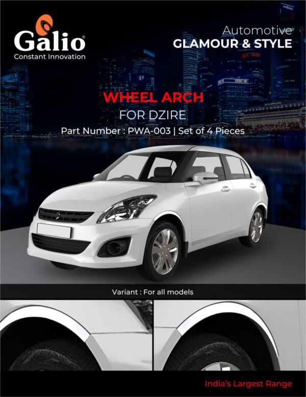 MARUTI SUZUKI DZIRE 2015-2016 WHEEL ARCH SS - SET OF 4 PCS