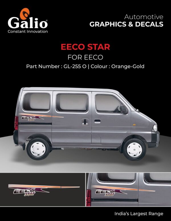 MARUTI SUZUKI EECO BODY GRAPHICS – ORANGE GOLD – 2018 ONWARDS