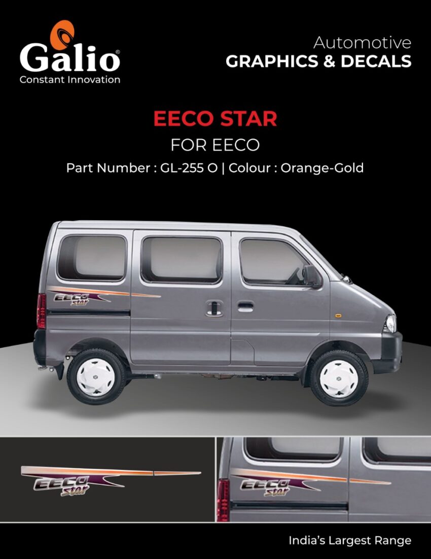 MARUTI SUZUKI EECO BODY GRAPHICS – ORANGE GOLD – 2018 ONWARDS
