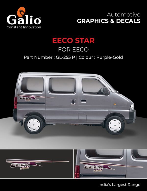 MARUTI SUZUKI EECO BODY GRAPHICS – PURPLE GOLD – 2018 ONWARDS