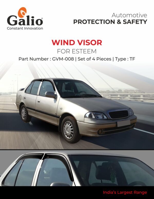 MARUTI SUZUKI ESTEEM WIND VISOR – TF MEDIUM – SET OF 4 PCS – PREMIUM ROHS MATERIAL
