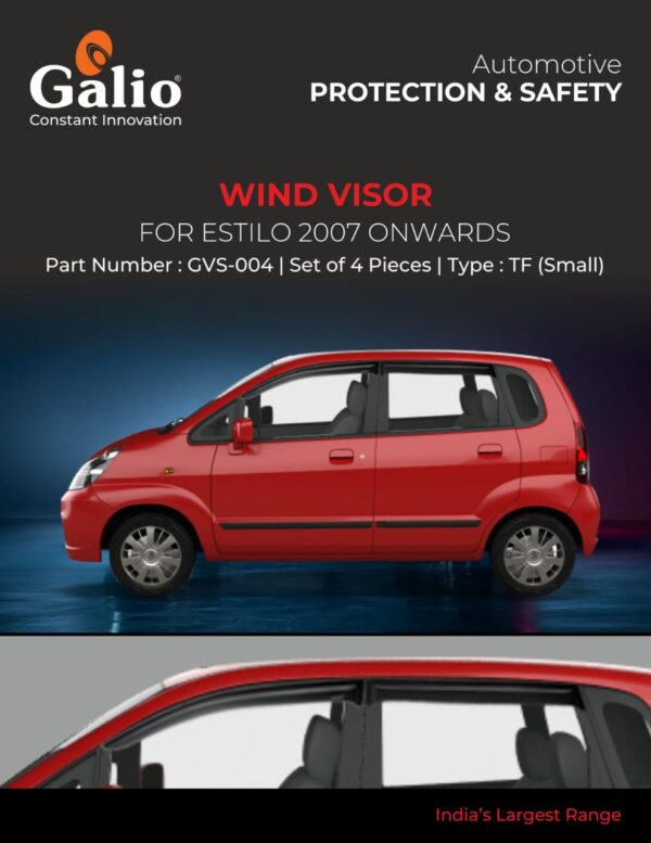 MARUTI SUZUKI ESTILO WIND VISOR - TF (SMALL) | SET OF 4 PCS | PREMIUM ROHS MATERIAL