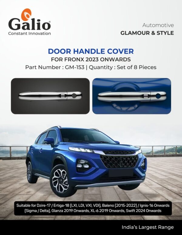 MARUTI SUZUKI FRONX DOOR HANDLE COVER | CHROME GARNISH | SET OF 9 PCS