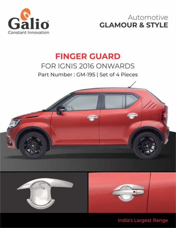 CHROME FINGER GUARD FOR MARUTI SUZUKI IGNIS (2016 ONWARDS) – SET OF 4 PCS
