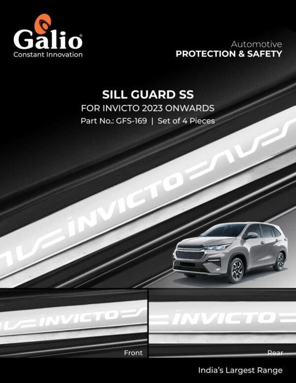 MARUTI SUZUKI INVICTO 2023 ONWARDS STAINLESS STEEL SILL GUARD SET OF 4 PCS
