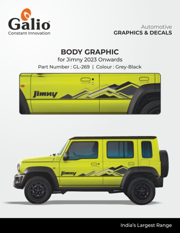 MARUTI SUZUKI JIMNY 2023 ONWARDS BODY GRAPHIC STYLING KIT – 1 SET