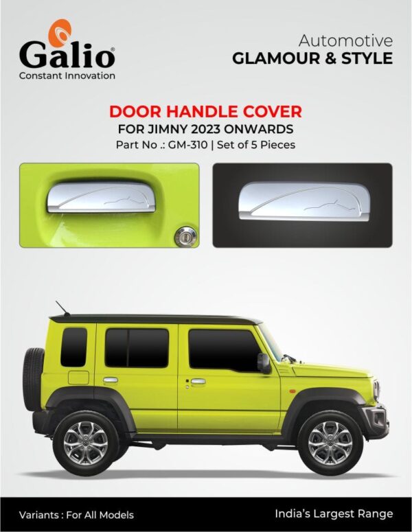 MARUTI SUZUKI JIMNY 2023 ONWARDS CHROME DOOR HANDLE COVER SET OF 5 PCS