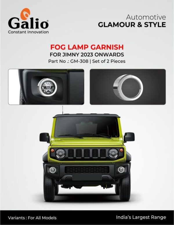 MARUTI SUZUKI JIMNY 2023 ONWARDS FOG LAMP CHROME GARNISH SET OF 2 PCS