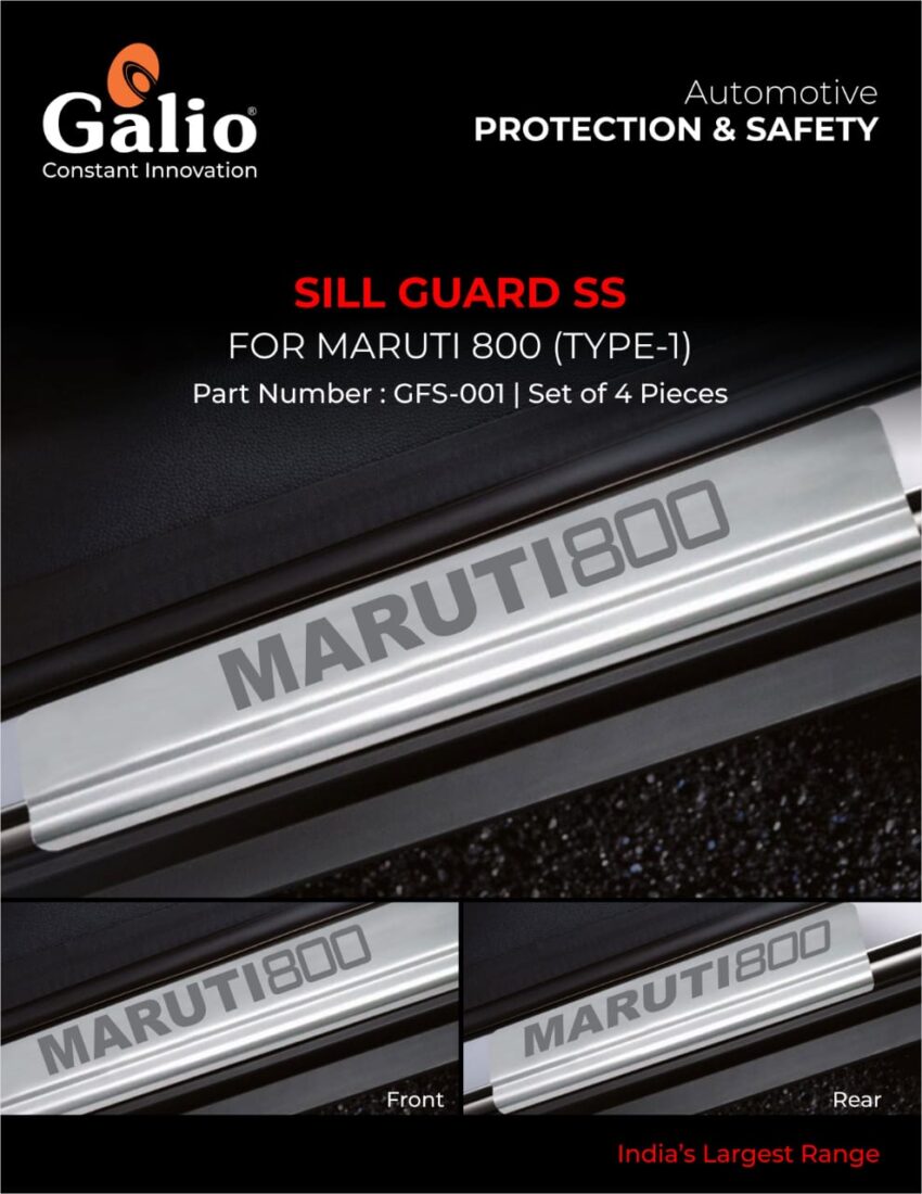 MARUTI 800 TYPE-1 SILL GUARD SS – STAINLESS STEEL SET OF 4 PCS