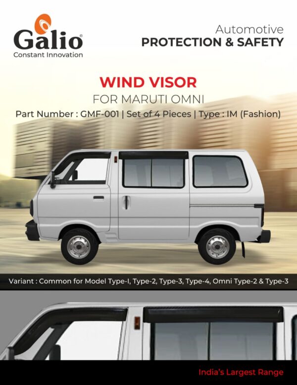 MARUTI 800 TYPE-2 WIND VISOR IM FASHION – SET OF 4 PCS – HIGH PERFORMANCE ROHS MATERIAL