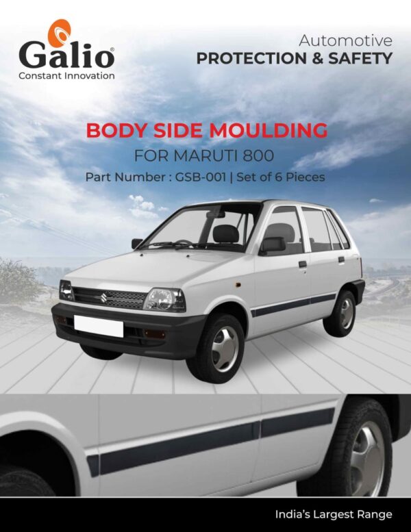 MARUTI 800 TYPE-3 BODY SIDE MOULDING – PREMIUM DOOR GUARD PROTECTION – SET OF 4 PCS