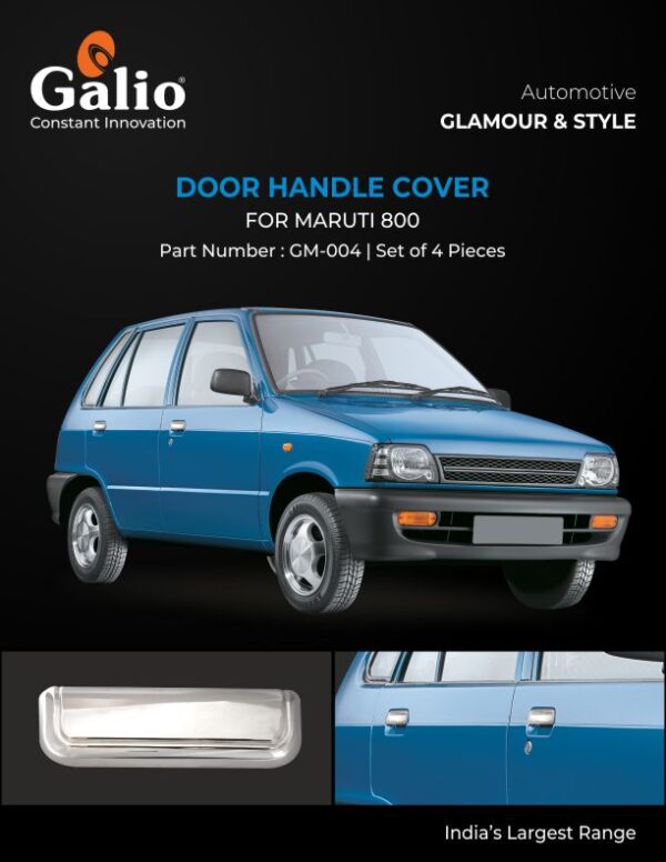 MARUTI 800 TYPE-3 CHROME DOOR HANDLE COVERS – SET OF 4 – STYLISH CAR ACCESSORY