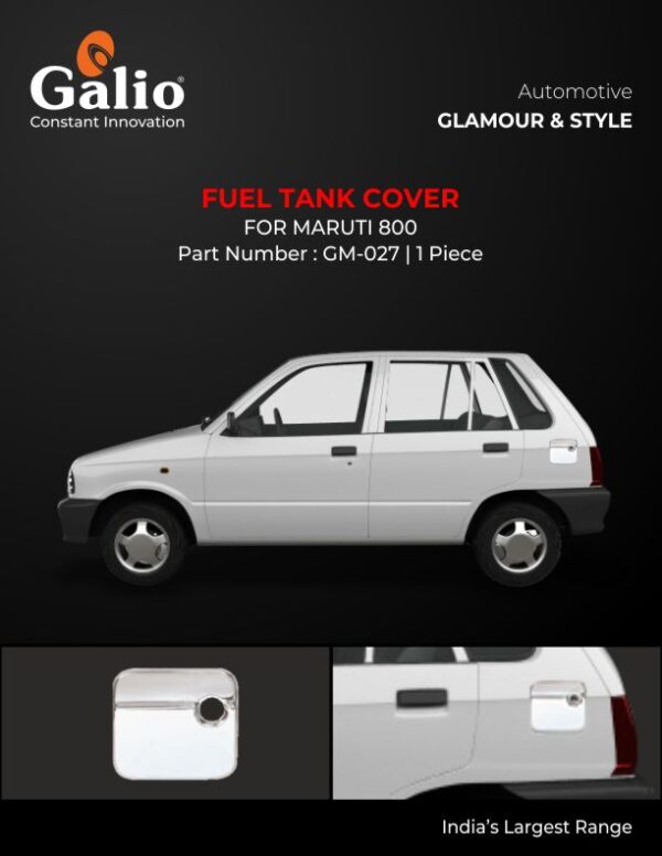 MARUTI 800 TYPE-3 CHROME FUEL TANK COVER – STYLISH PETROL CAP PROTECTOR