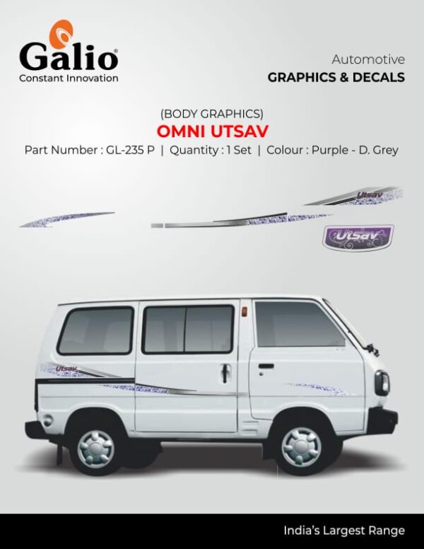 MARUTI SUZUKI OMNI TYPE-2 BODY GRAPHICS "OMNI UTSAV" – PREMIUM DESIGN VINYL STICKER SET