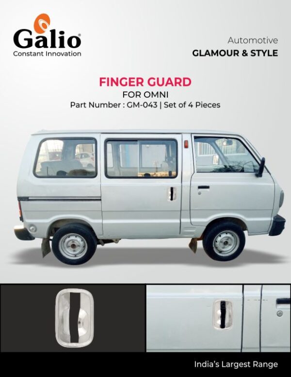 MARUTI SUZUKI OMNI TYPE-2 FINGER GUARD – PREMIUM CHROME GARNISH SET OF 4