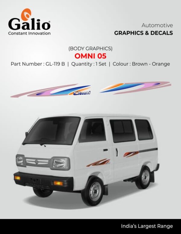 MARUTI SUZUKI OMNI TYPE-3 BODY GRAPHICS – OMNI 05 EDITION | FADE-PROOF VINYL