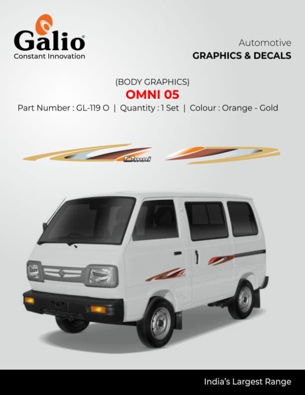 MARUTI SUZUKI OMNI TYPE-3 BODY GRAPHICS – OMNI 05 EDITION | PREMIUM VINYL STICKER | FADE-RESISTANT |