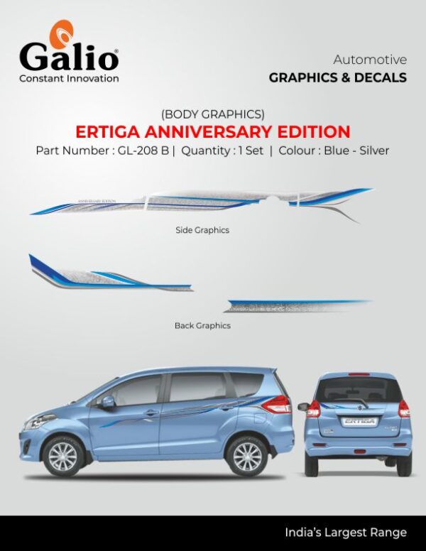 MARUTI SUZUKI ERTIGA (2015 TO 2017) BODY GRAPHICS ANNIVERSARY EDITION SET OF 1