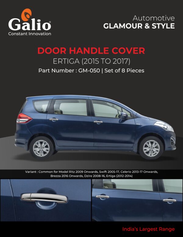 MARUTI SUZUKI ERTIGA (2015 TO 2017) DOOR HANDLE COVER CHROME SET OF 9 PCS