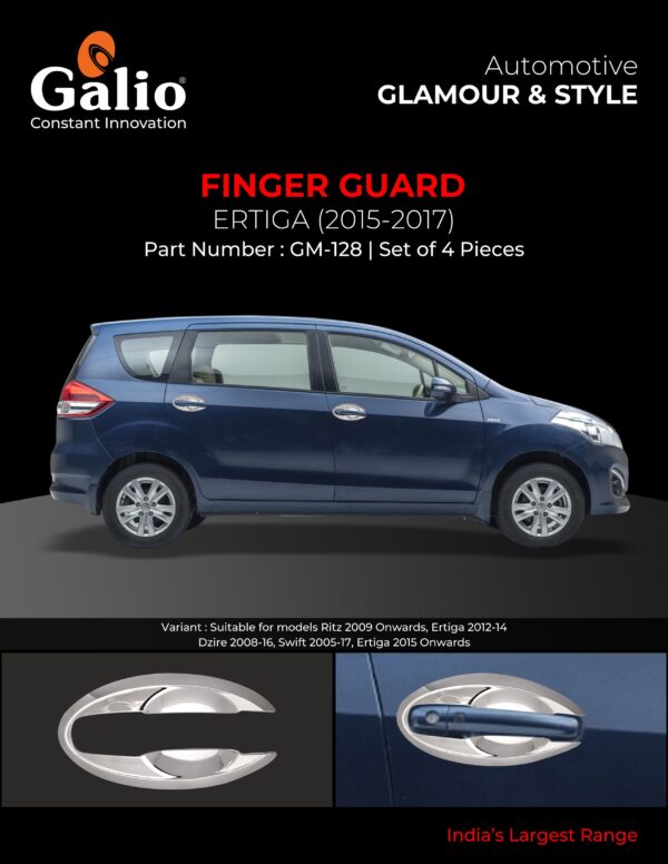 MARUTI SUZUKI ERTIGA (2015 TO 2017) FINGER GUARD CHROME SET OF 4 PCS
