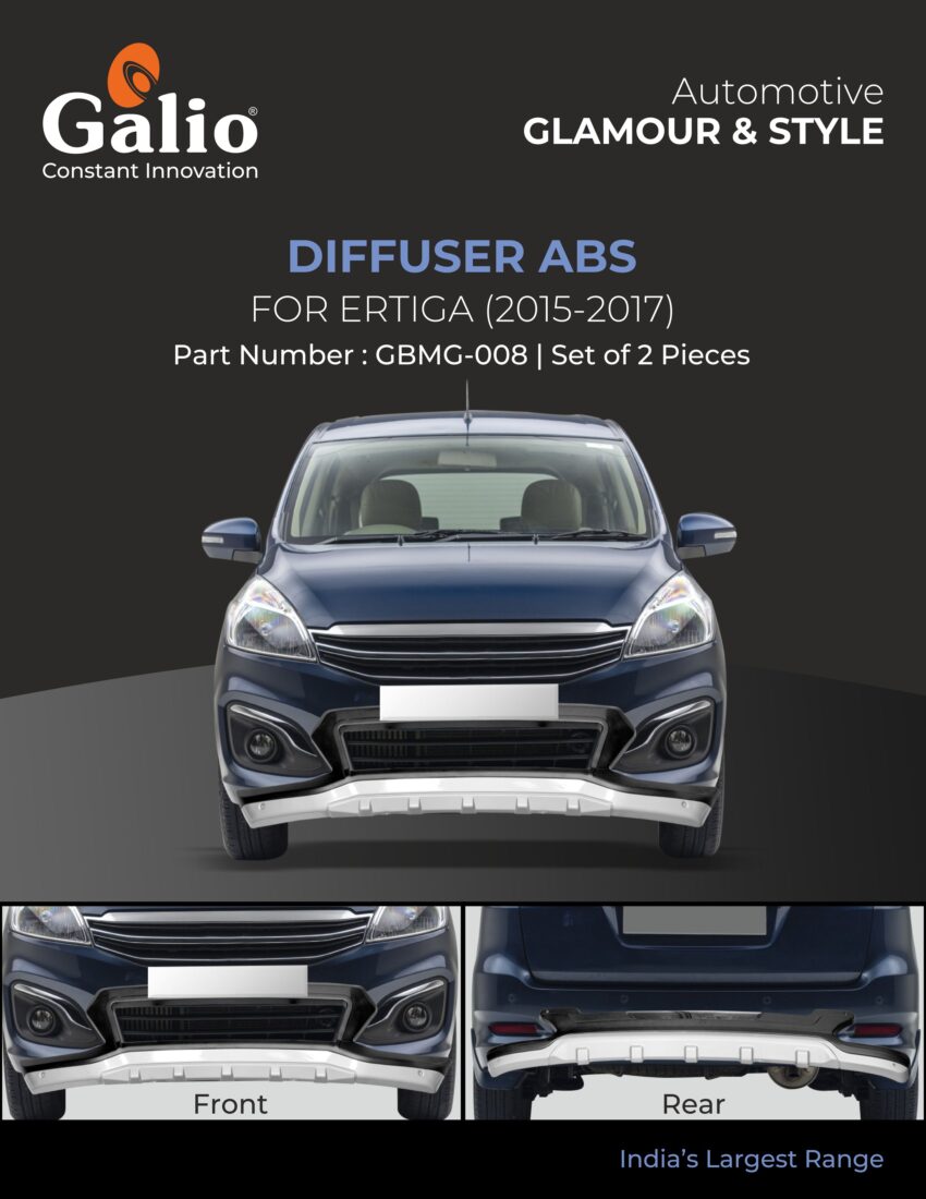 MARUTI SUZUKI ERTIGA (2015 TO 2017) DIFFUSER ABS FRONT & REAR – SET OF 2 PCS