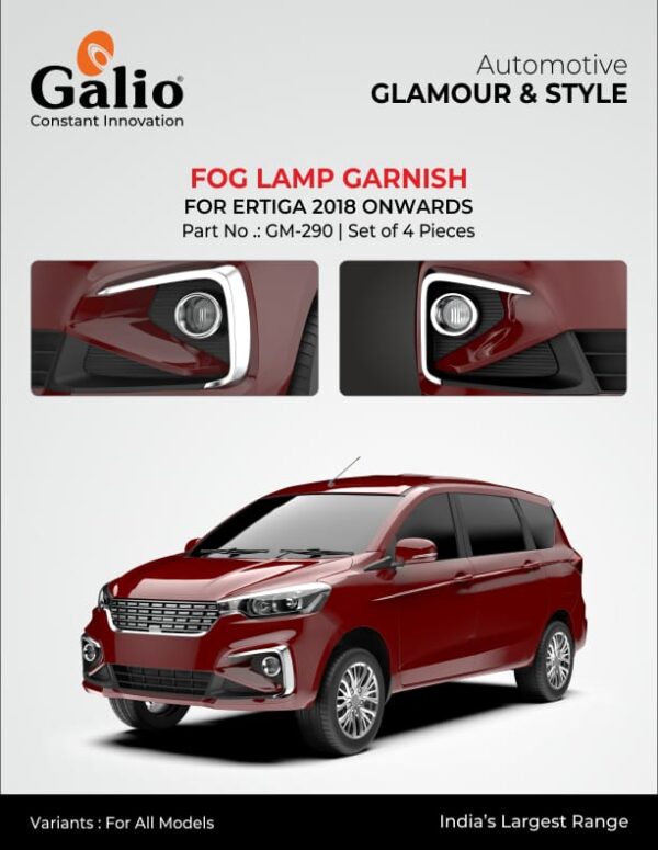 MARUTI SUZUKI ERTIGA (2018 ONWARDS) FOG LAMP GARNISH SET OF 4 PCS