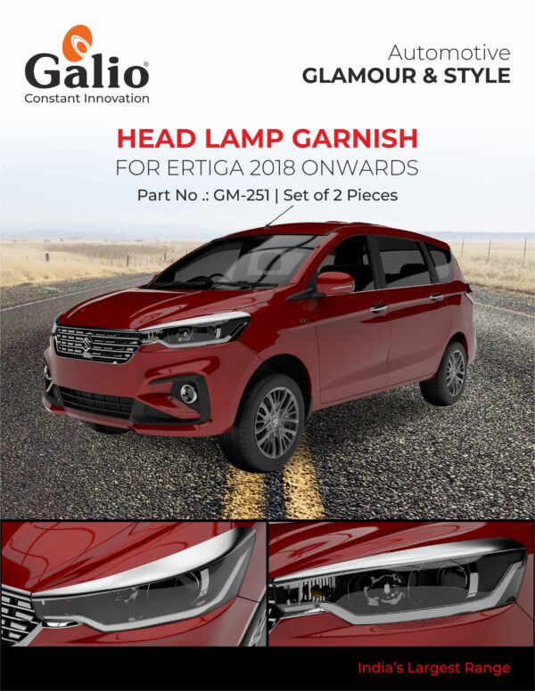 MARUTI SUZUKI ERTIGA (2018 ONWARDS) HEAD LAMP GARNISH SET OF 2 PCS