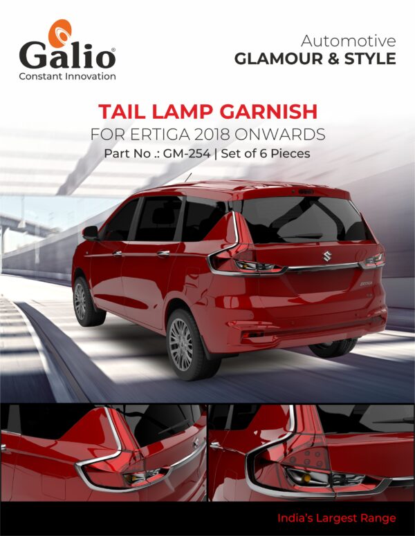MARUTI SUZUKI ERTIGA (2018 ONWARDS) TAIL LAMP GARNISH – SET OF 6 PCS