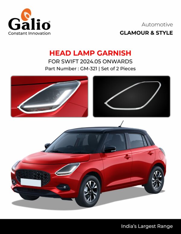 🔹 MARUTI SUZUKI SWIFT 2024 FINGER GUARD COVER – CHROME FINISH – SET OF 4 PCS