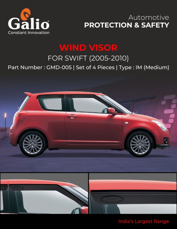 MARUTI SUZUKI SWIFT 2005 TO 2010 WIND VISOR IM MEDIUM – SET OF 4 PCS