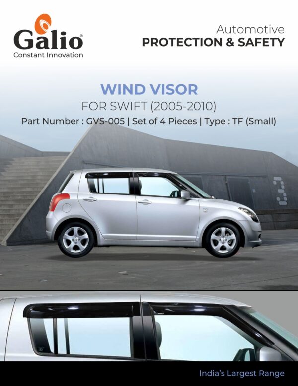 MARUTI SUZUKI SWIFT 2005 TO 2010 WIND VISOR TF SMALL – SET OF 4 PCS