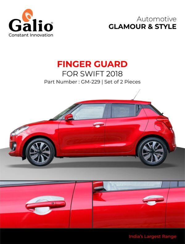 MARUTI SUZUKI SWIFT 2018 ONWARDS FINGER GUARD – CHROME – SET OF 2 PCS