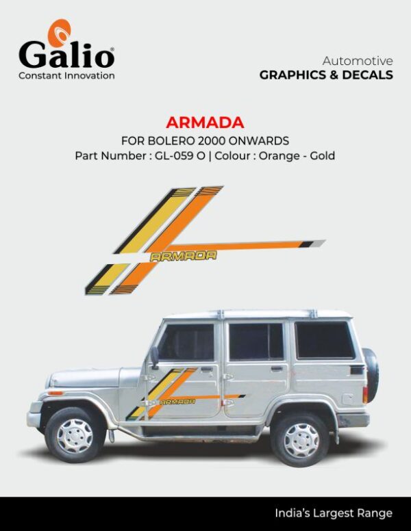 MAHINDRA BOLERO 2000 TO 2006 BODY GRAPHICS ARMADA - 1 SET