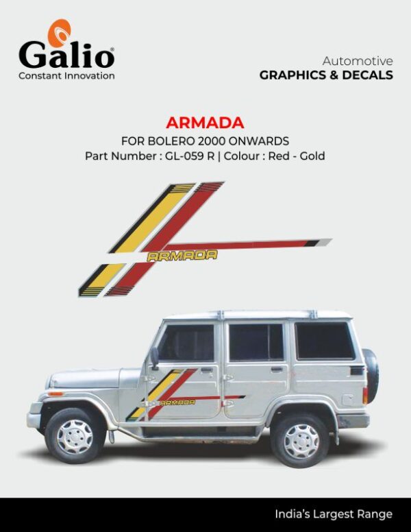 MAHINDRA BOLERO 2000 TO 2006 BODY GRAPHICS ARMADA - 1 SET