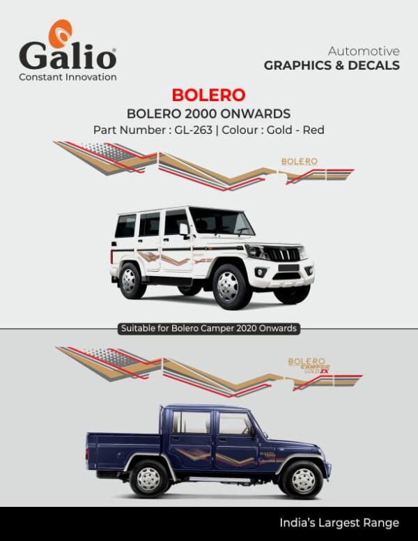 BODY GRAPHICS - BOLERO (SET OF 1) FOR MAHINDRA BOLERO (2000-2006)